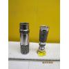 Image 1 : 2 BRUTALIST METAL LATHE TURNED VASES