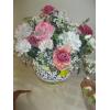 Image 1 : LG. PLANTER W/ARTIFICIAL FLOWERS