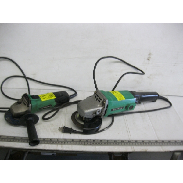 2 HITACHI ANGLE GRINDERS