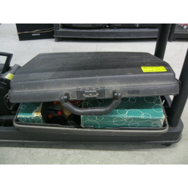 CASE W/ASST. POOL BALLS & POOL ACCESS.
