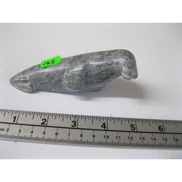 SOAPSTONE CARVING OF SEAL, SIGNED, NUMBERED