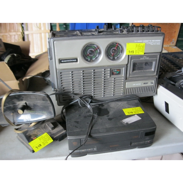 VHS PLAYER, INDOOR ANTENNAE & TV RADIO CASSETTE RECORDER