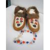 Image 1 : PAIR OF EMBROIDERED MOCASSINS