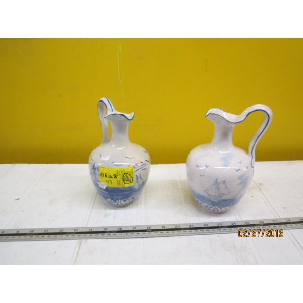 2 SM. HANDLED JUGS FROM FRANCE
