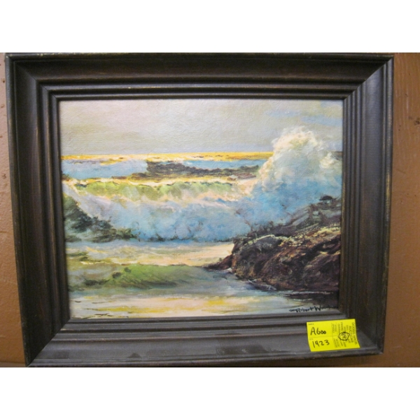 FRAMED ROBERT WOODS PRINT & FRAMED SHIP PRINT