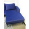 Image 3 : BLUE UPHOLSTERED SOFA W/LOUNGE END