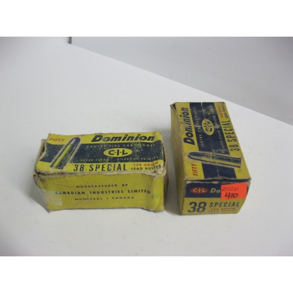 DOMINION CIL 38 SPECIAL 158GR|2 BOXES OF 50 (APPEAR FULL BUT MAY NOT BE)