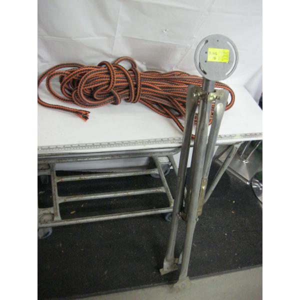 TRIPOD STAND & LG. BLACK & ORANGE ROPE