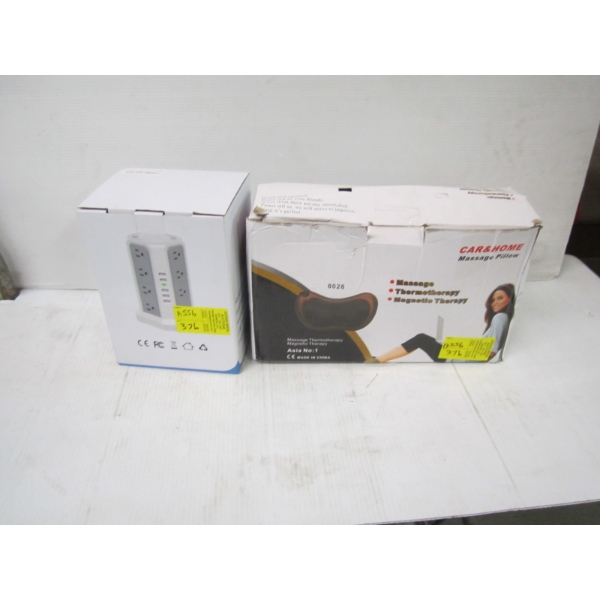 POWER OUTLET & A MASSAGE PILLOW