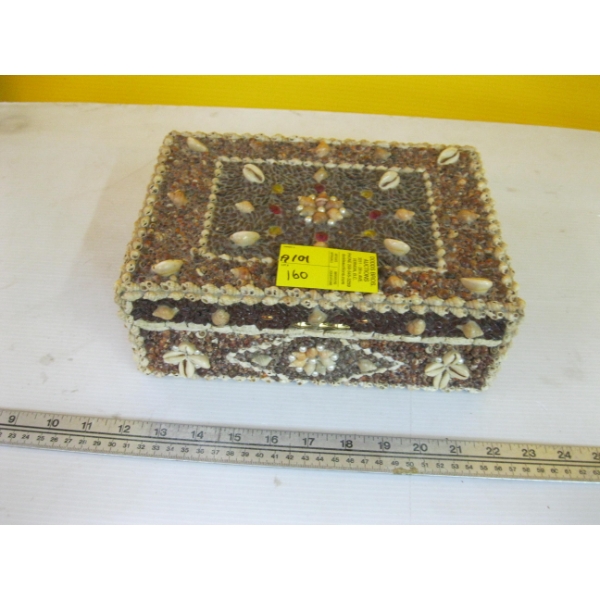 DECORATIVE BOHO SHELL JEWELLERY BOX