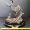 Image 9 : DUCKS UNLIMITED DEER STATUE "HARD RIGHT", BRAD WILLIAMS, 49/1000