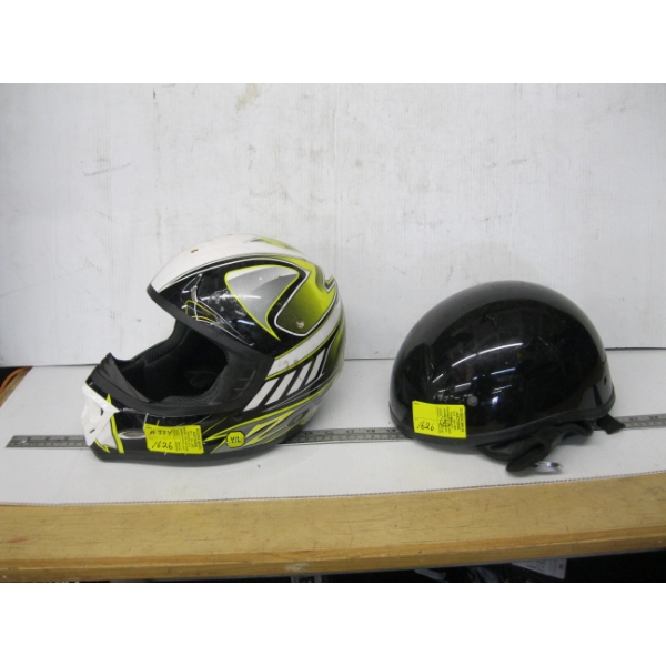 2 MOTORCYCLE HELMETS