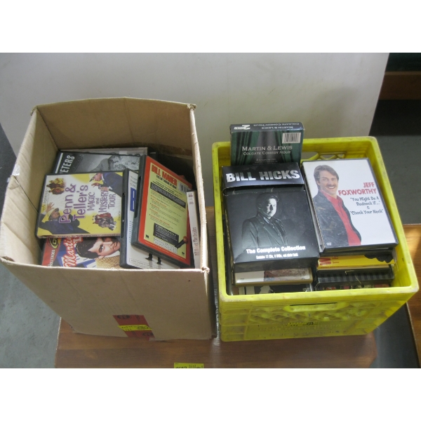 BOX & CRATE OF DVDs