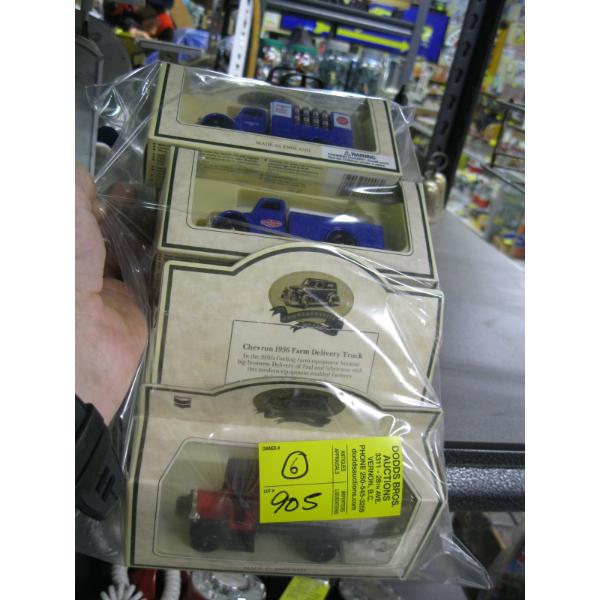 6 ENGLISH COMMEMORATIVE NEW DIECAST CARS