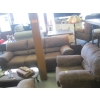 Image 1 : 2 PIECE SOFA & MATCHING CHAIR - FROM SMOKER'S HOME, SOME SMALL BURN MARKS