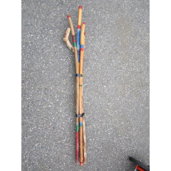 BUNDLE OF WOODEN WALKING STICKS