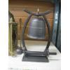 Image 3 : BRASS CANDLE HOLDER & A IRON BELL W/GONG