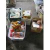 Image 1 : 4 BOXES OF MISC. TOYS, STUFFED ANIMALS, VINTAGE FISH PRICE, ETC.