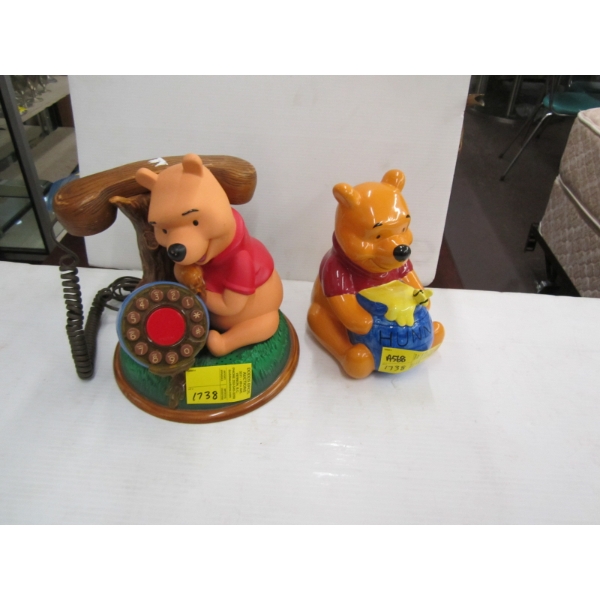 WINNIE THE POOH TELEPHONE & PIGGY BANK