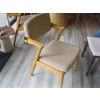 Image 2 : WOOD FRAMED LIGHT UPHOLSTERED ARMCHAIR