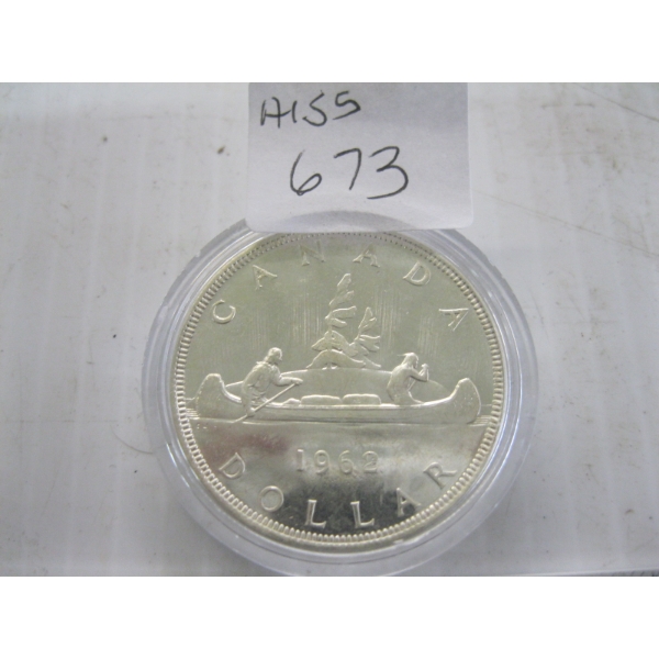 1962 CDN SILVER $1 COIN