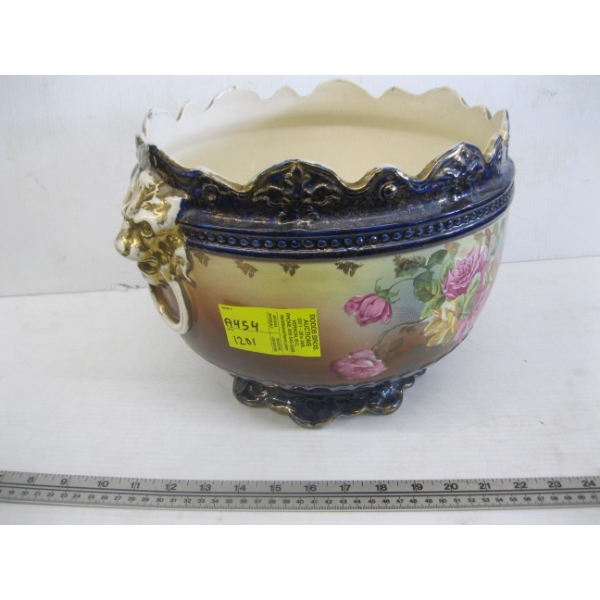 LG. PAINTED FLOWER DECORATIVE BOWL