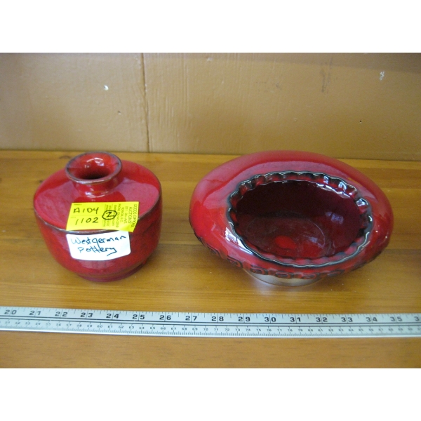 2 WEST GERMAN POTTERY PIECES