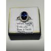 Image 1 : LADIES SILVER .925 RING W/BLUE & CLEAR STONES (NOT DIAMONDS), SZ 7 3/4