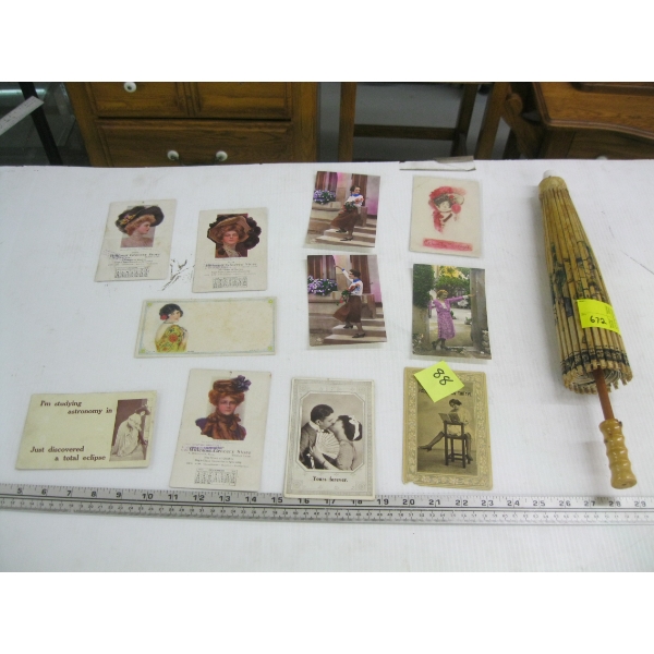ASST'D POSTCARDS, PAPER UMBRELLA