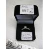 Image 2 : LADIES 10KT WHITE GOLD RING W/SM. DIAMOND, SZ 8 1/4