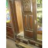 Image 2 : ANTIQUE WARDROBE - MIRRORED DOORS (1 CRACKED) & 3 DRAWERS - MISSING TOP