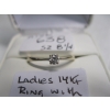 Image 3 : LADIES 14KT RING W/DIAMONDS, 1.8G, SZ 8 1/4