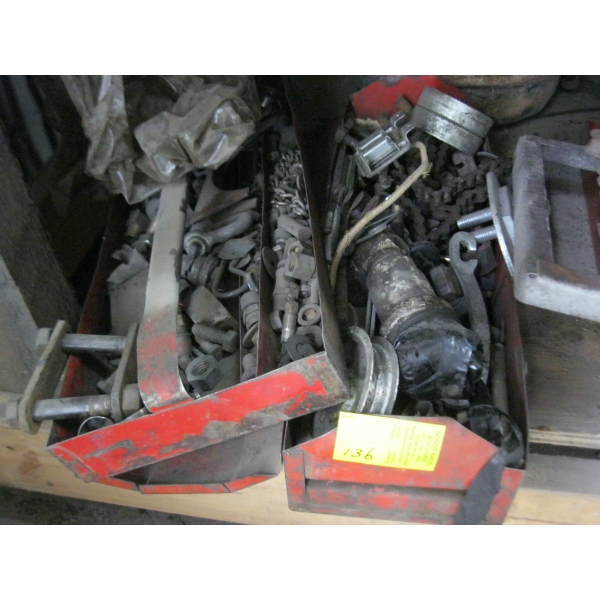 LOT OF MISC. - TOOLBOX TRAYS, CHAIN, ETC.