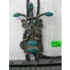 Image 2 : SILVER & TURQUOISE NAVAJO FIGURINE NECKTIE
