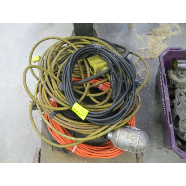ASST. EXTENSION CORDS, TROUBLE LIGHT, ETC.