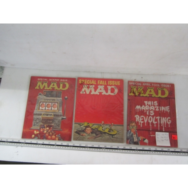 3 EARLY EDITIONS OF MAD MAGAZINE