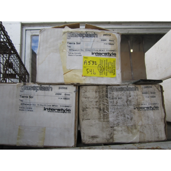 3 BOXES OF TIERRA SOL TILE - GLASS SPLASH PATINA