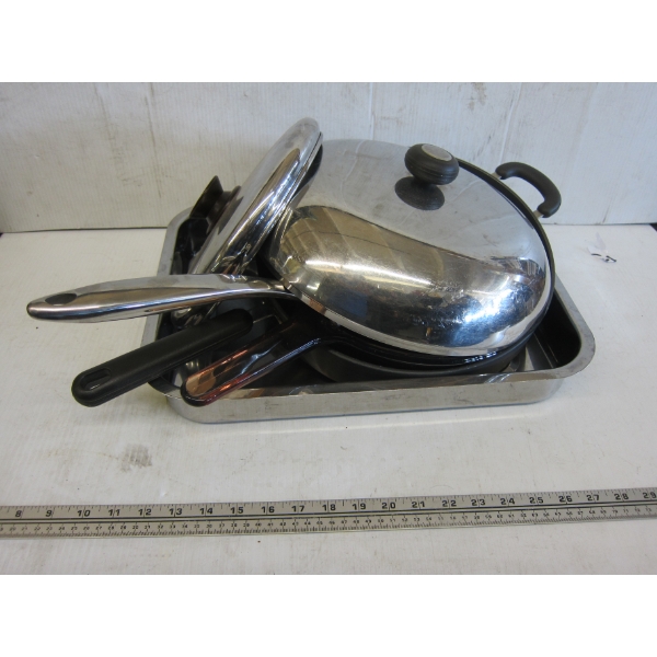 ROASTER PAN, FRY PANS, LIDS, ETC.