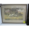 Image 1 : FRAMED PRINT OF HUNTING HOUNDS