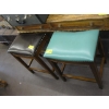 Image 2 : SET OF 4 DIFFERENT COLORED TOPPED UPHOLSTERED STOOLS