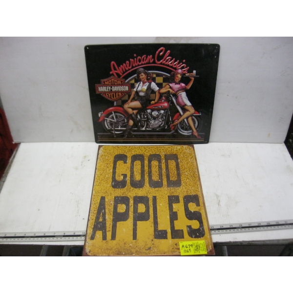 2 METAL SIGNS
