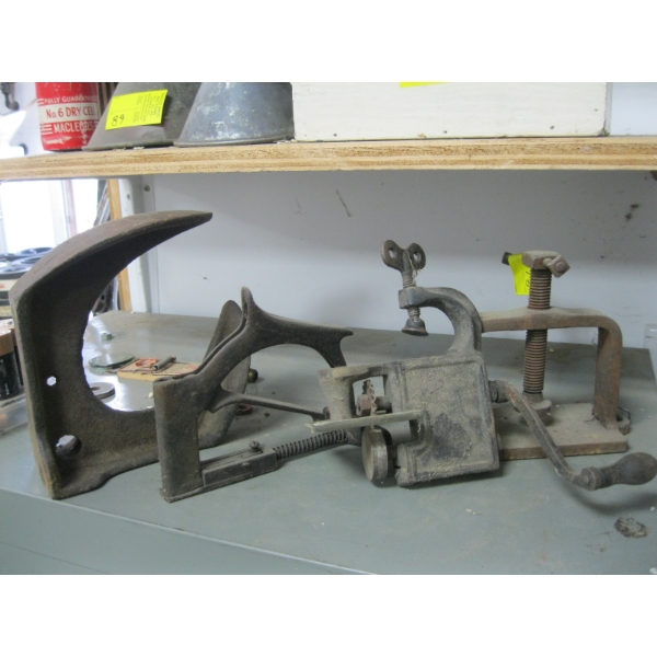 PICTURE FRAMING STAPLER, SHOELAST, PRESS, BUTTON & PLEATING VINTAGE CLEAN CUT MACHINE