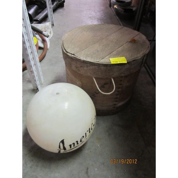 WOODEN CHEESE BARRELL