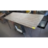 Image 1 : WOODEN DOOR TABLE TOP W/WROUGHT IRON LEGS