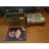 Image 1 : MISC. BRASS MAGAZINE BOOK HOLDER & SM. STOOL & ASST. BOOKS