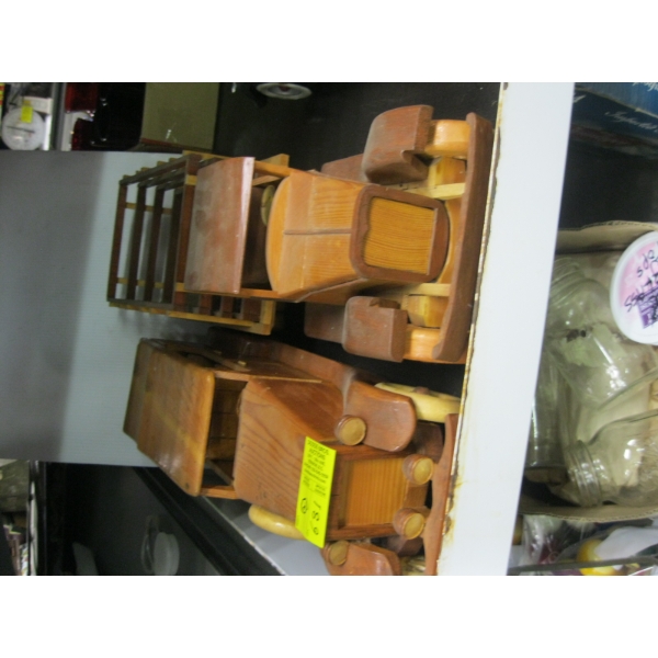 2 WOODEN CARS