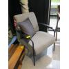 Image 2 : METAL FRAMED GREY ARMCHAIR