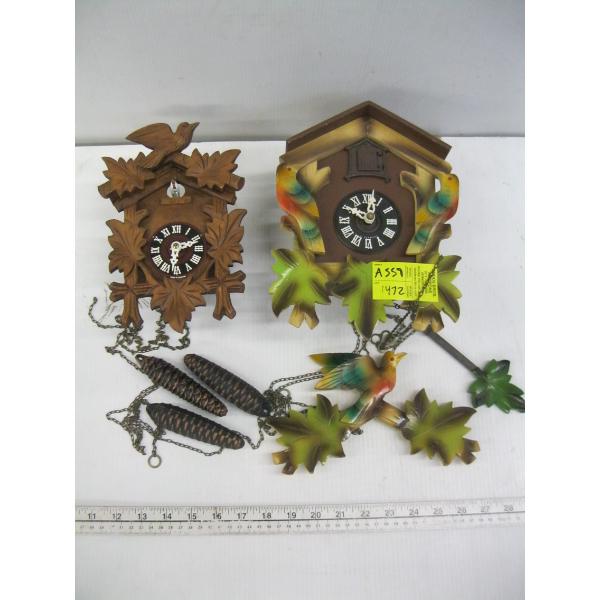 2 CUCKOO CLOCKS
