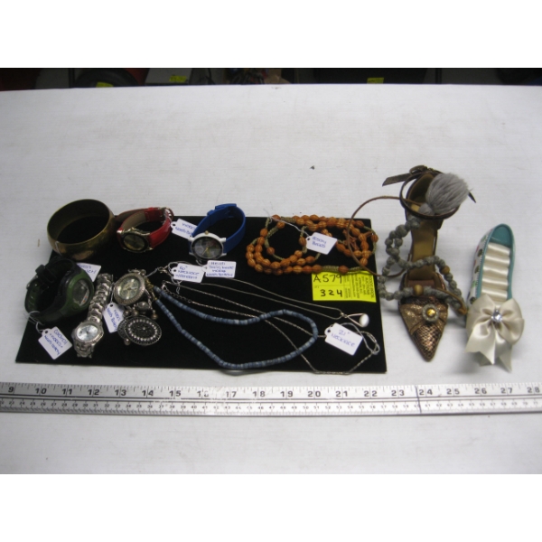 ASST. WATCHES, NECKLACES, ETC.