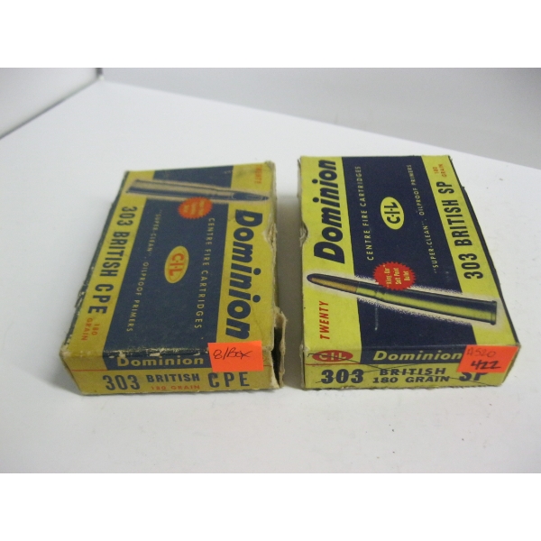 DOMINION CIL .303 BRITISH 180GR SP|1X20, 1X8 CARTRIDGES